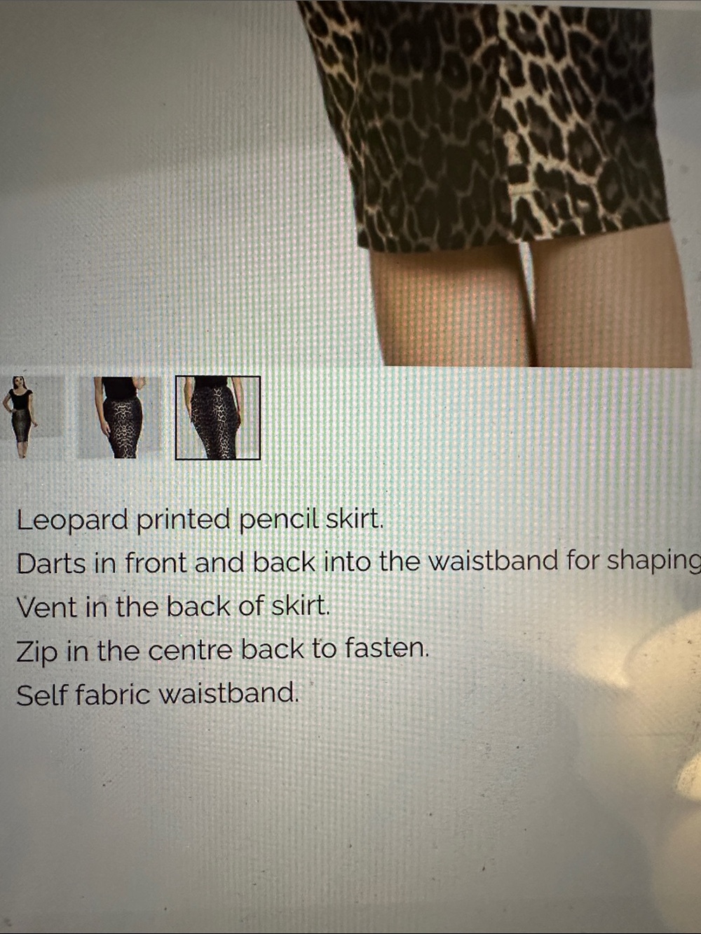 Hell Bunny Leopard Print Pencil Skirt - Black and Tan - Picture 9 of 11